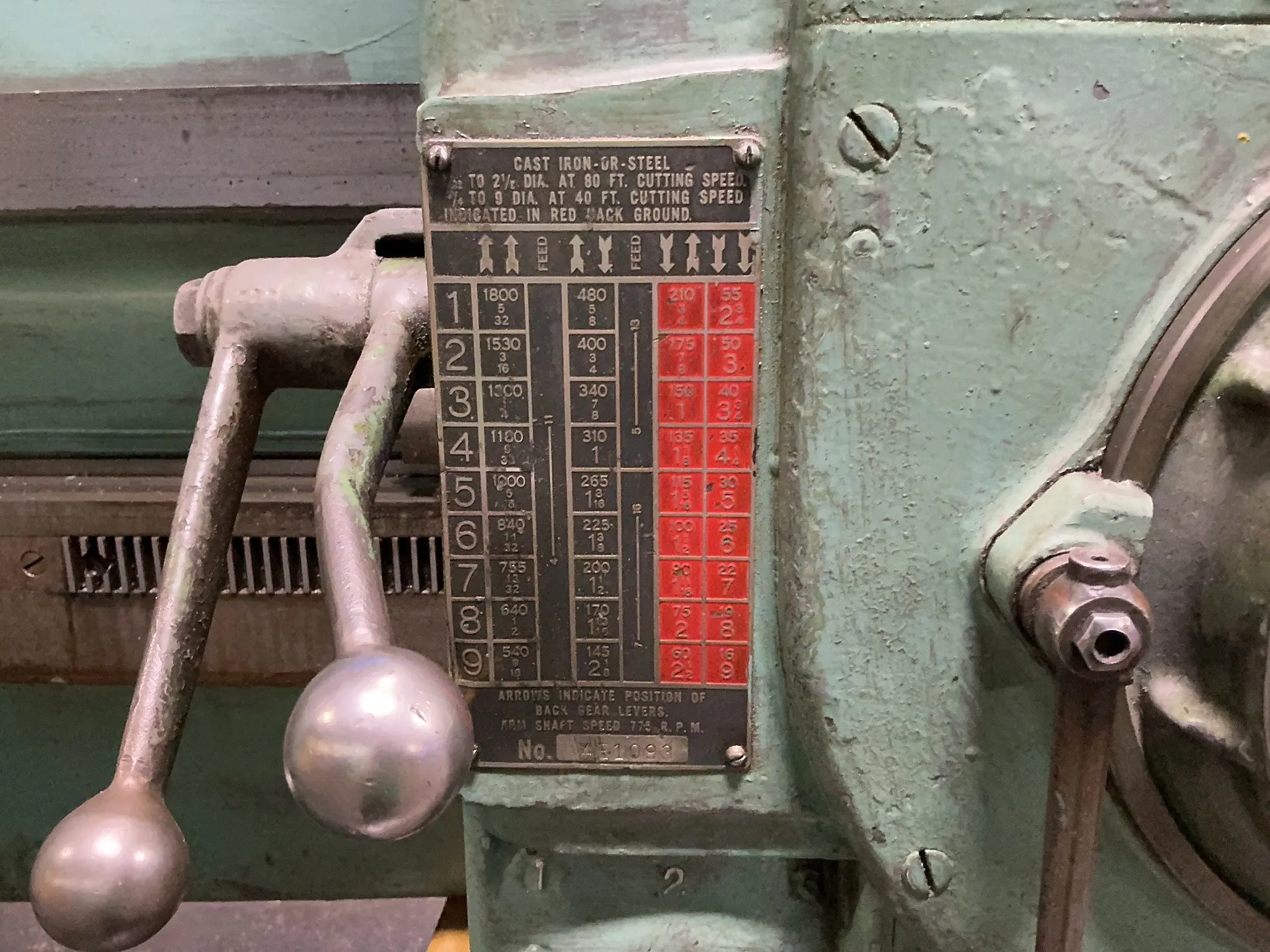 6' -15" Cincinnati Bickford, radial drill, 28" x 28" T-slot table, 15 HP, 1755 RPM - Image 4