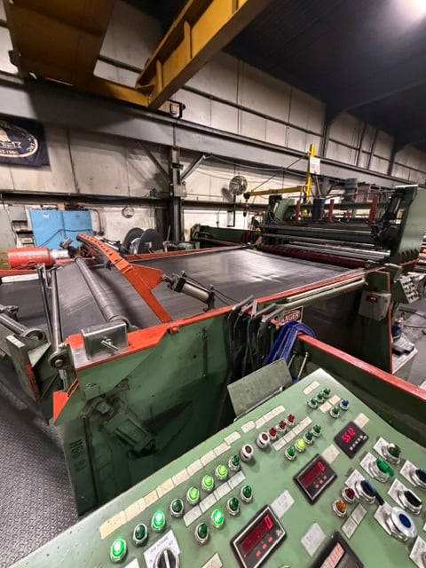 66" x .187" UMI, slitting line, 40,000 lb., .015" - .187" thick, 7" arbor, 2 slitter heads, 75 HP DC, 44,000 - Image 9