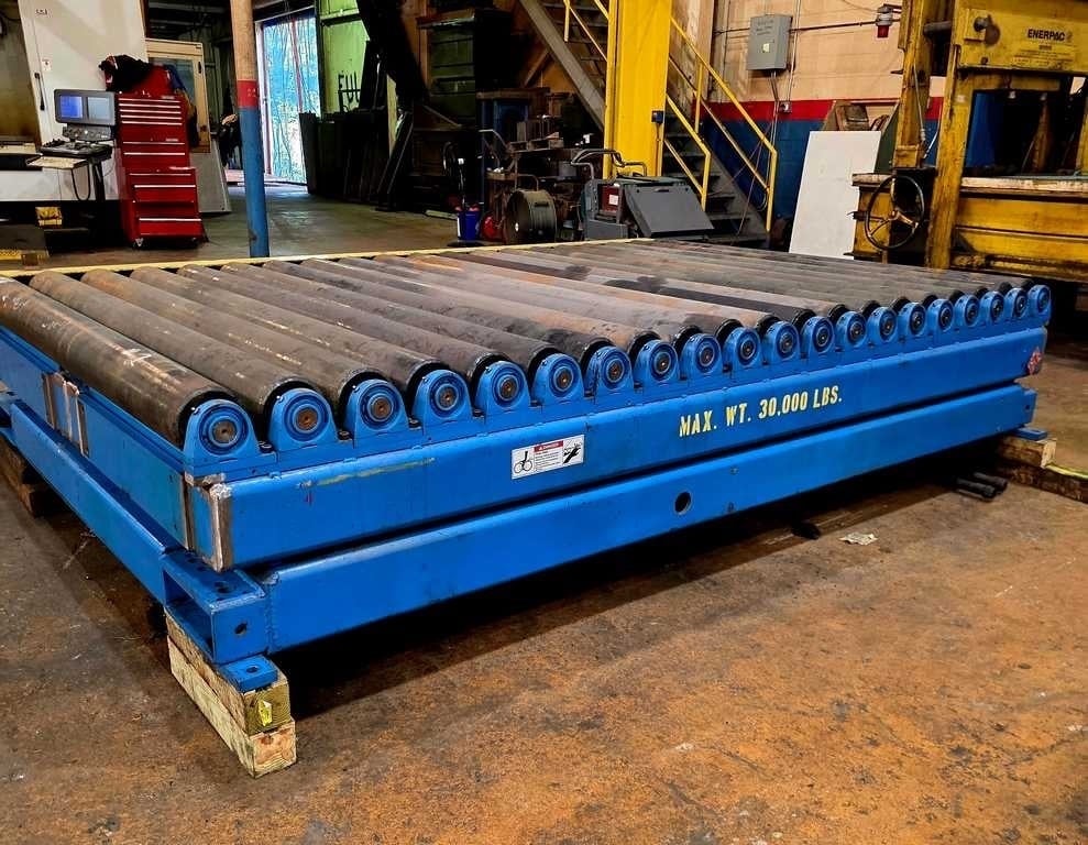 72" x 30,000 lb. Red Bud, sheet stacker, drop type, 20' max sheet length, (2) 121" lifting tables - Image 5