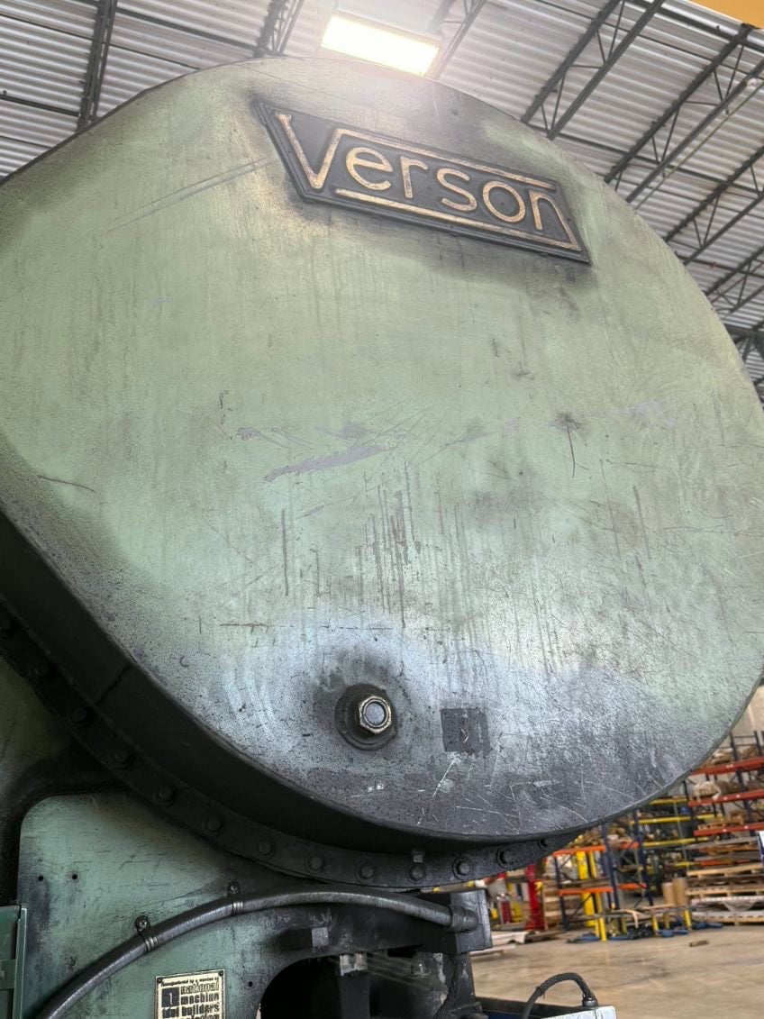 90 Ton, Verson #V7, OBI press, 6" stroke, 17" shut height, 3" slide adj., 34.5" x 26" bolster, 10 HP, 1740 - Image 2
