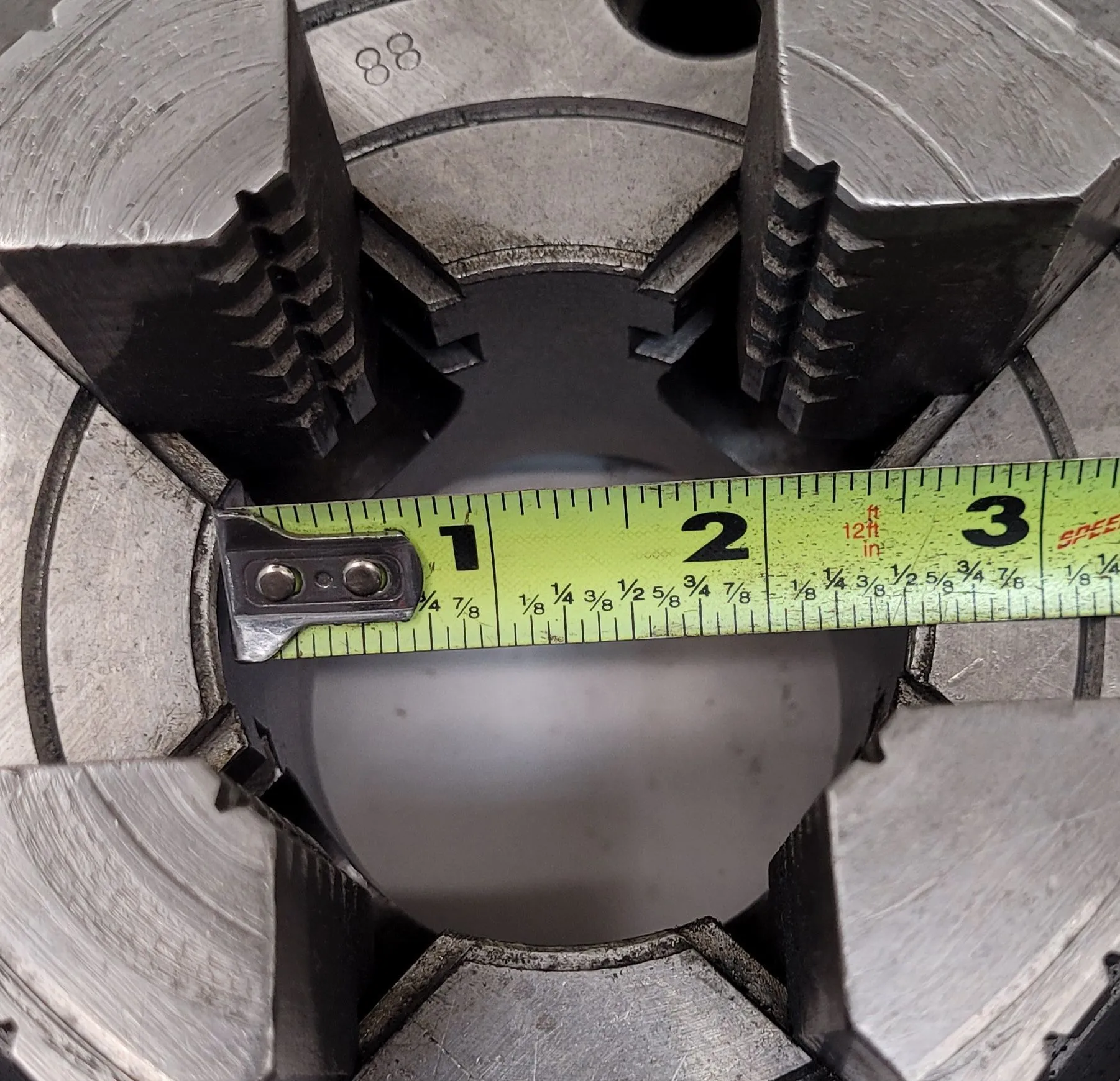 10" Bison #4965, 4-jaw lathe chuck, w/key - Image 6