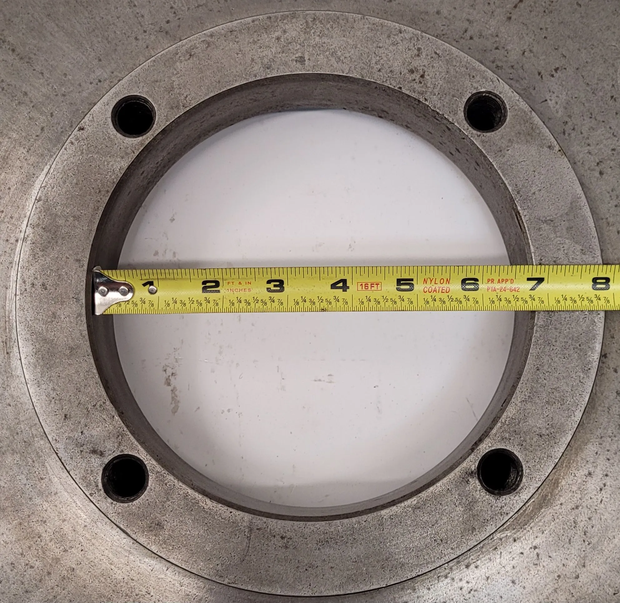15" lathe face plate, D1-8 mount, 6-5/8" thru hole - Image 3