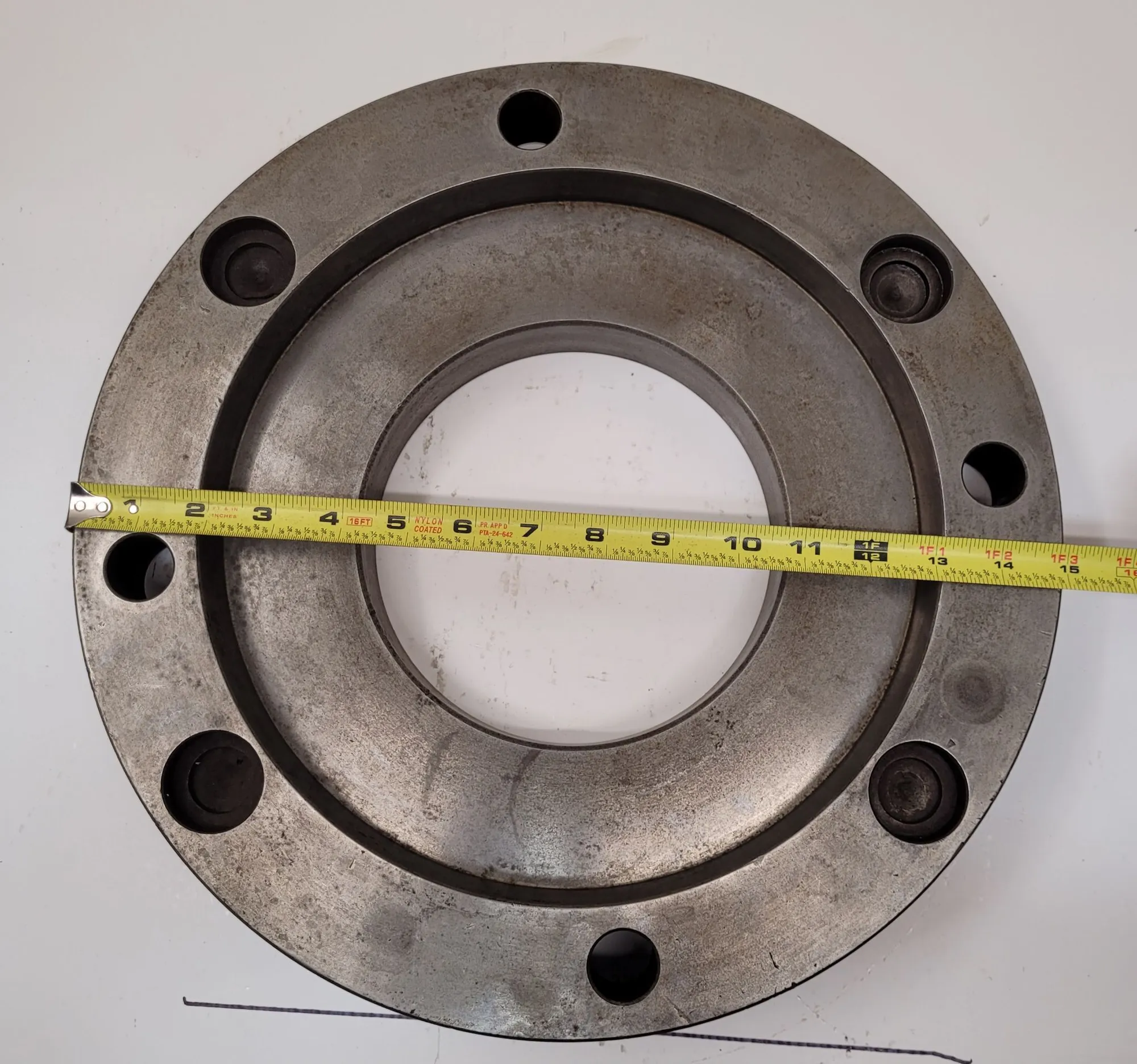 15" lathe face plate, D1-8 mount, 6-5/8" thru hole - Image 8
