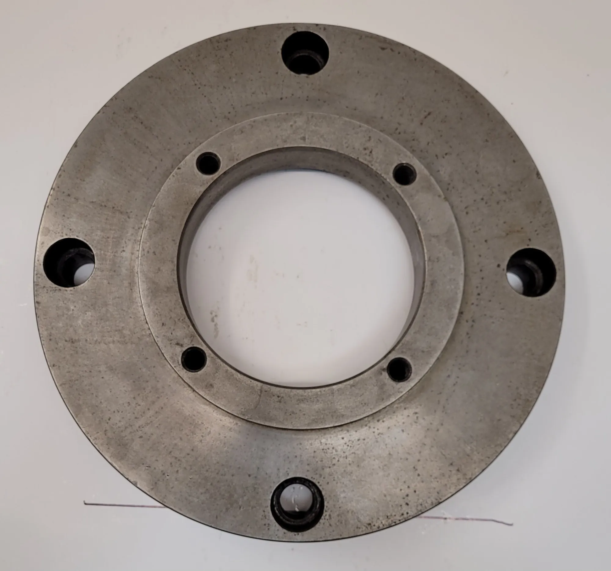 15" lathe face plate, D1-8 mount, 6-5/8" thru hole - Image 9