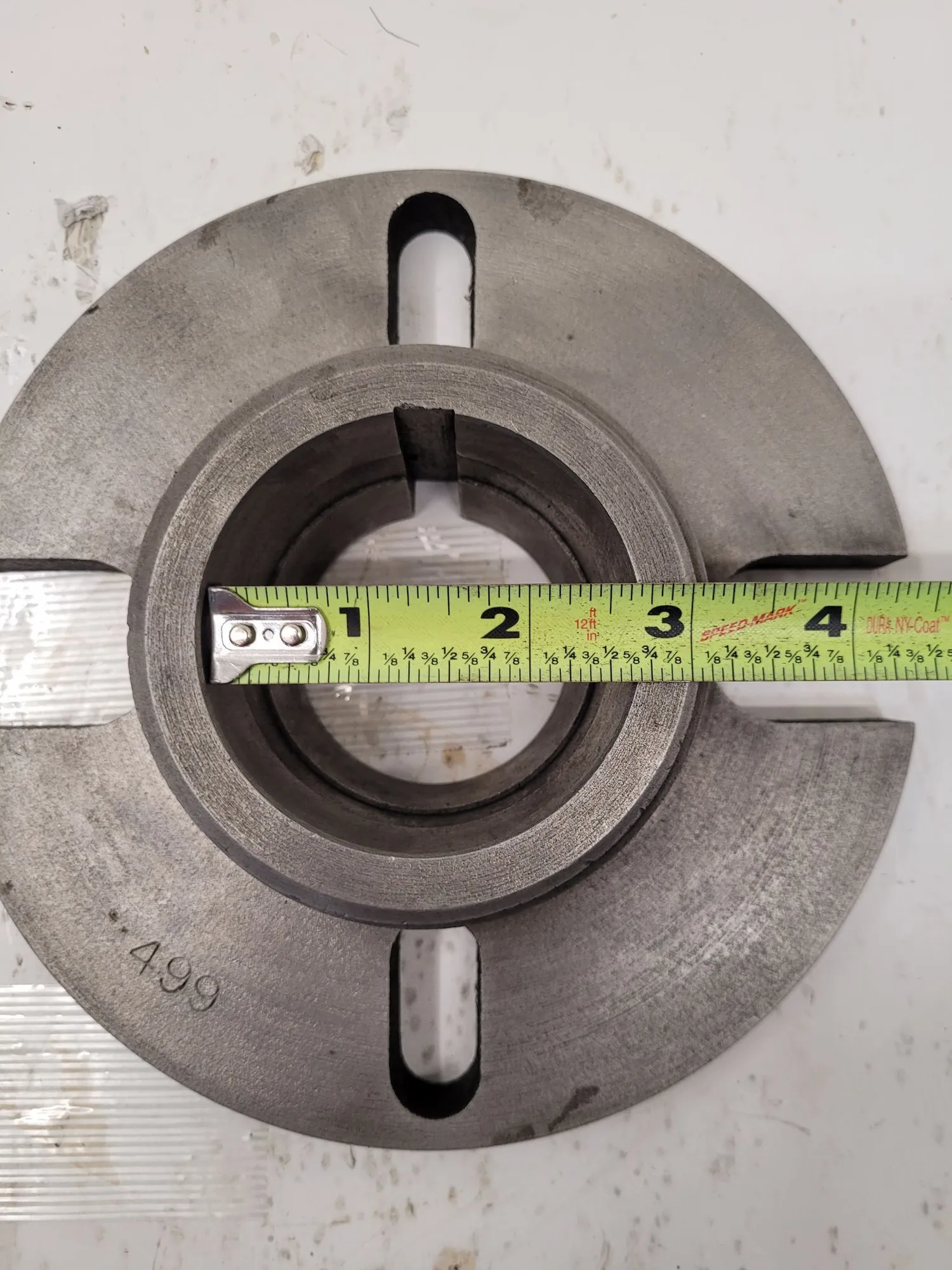 7.5" lathe face plate, L-0 mount, 3.75" center hole outside dimension - Image 8