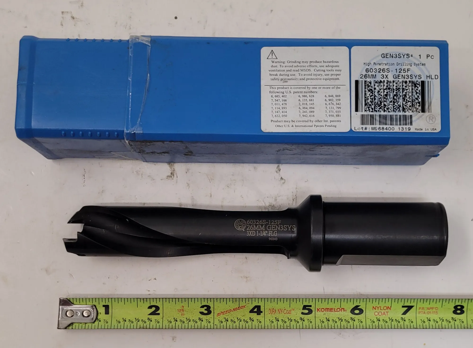 Allied Machine & Engineering #60326S-125F, 26 Series straight flute indexable spade drill, 26 mm, 3XD - Image 2