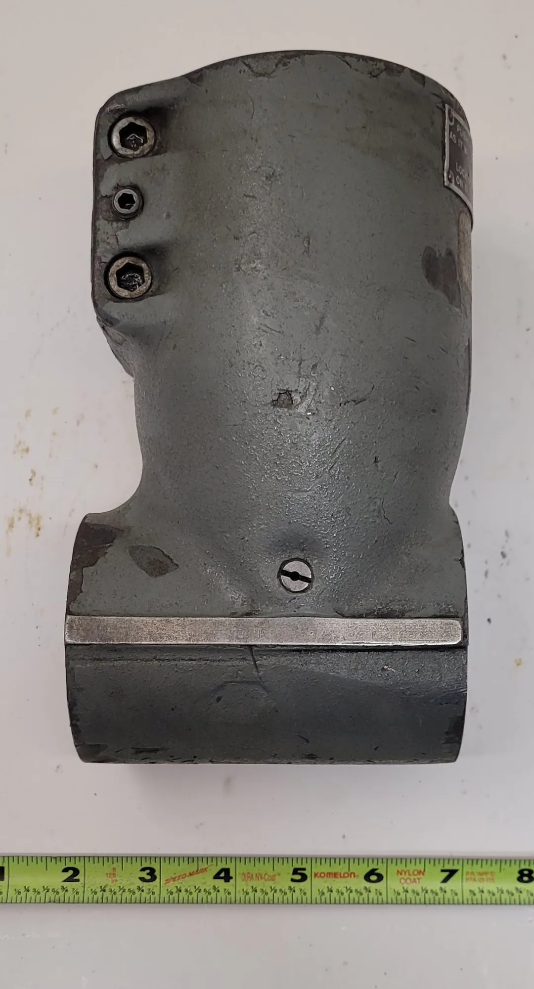 Bridgeport, right angle head, 3.39" bottom hole, 5" width x 8.25" H - Image 10