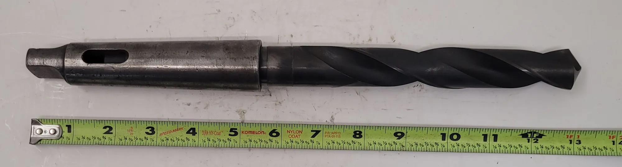 Drill America, taper shank twist drill, 1" HSS, 3MT, w/4MT sleeve, 2 flutes, right hand - Image 1