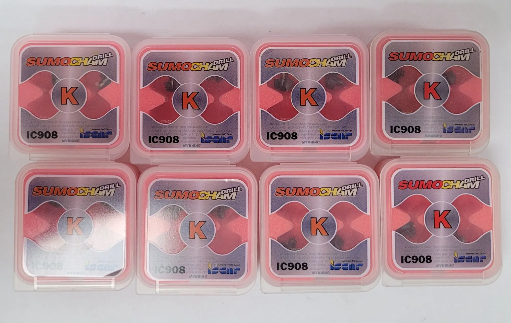 Iscar #IC908, drilling head inserts, TiAlN coated carbide, various diameters and packs - Image 3