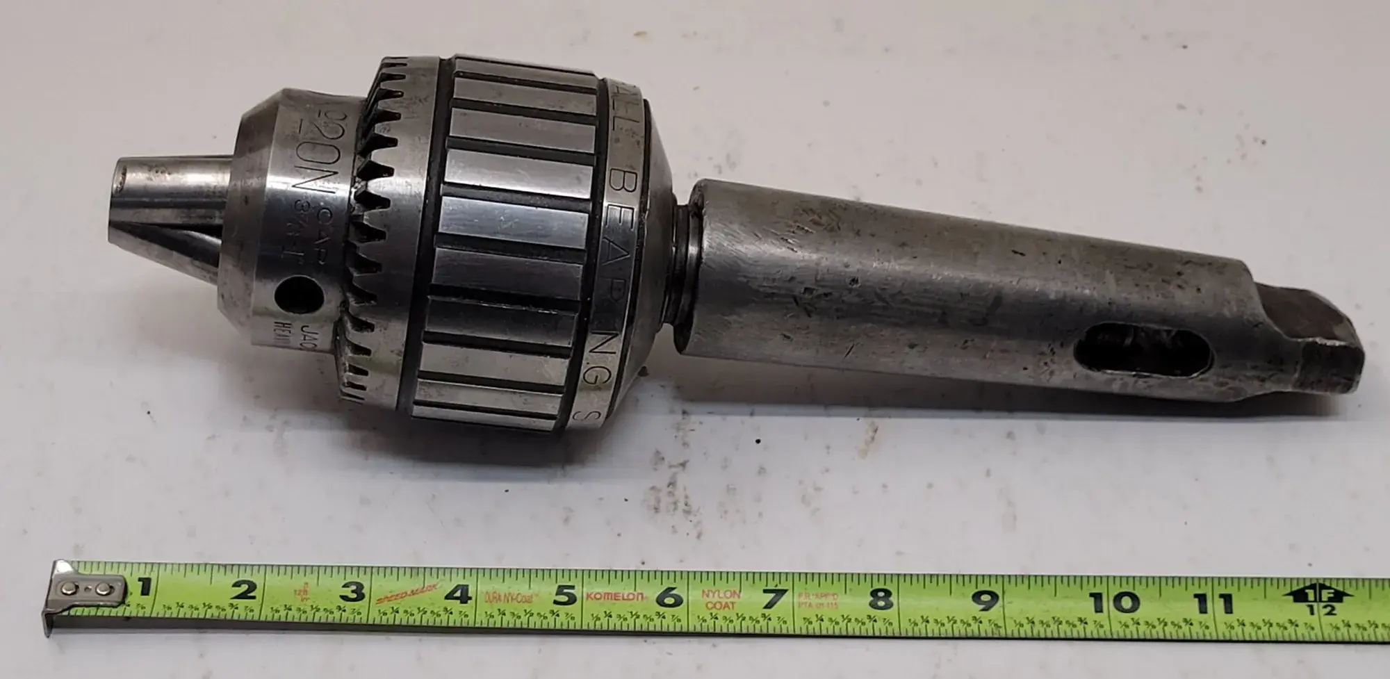 Jacobs #20N, ball bearing super chuck, 3/8" - 1" capacity, w/4MT - 5MT sleeve - Image 1