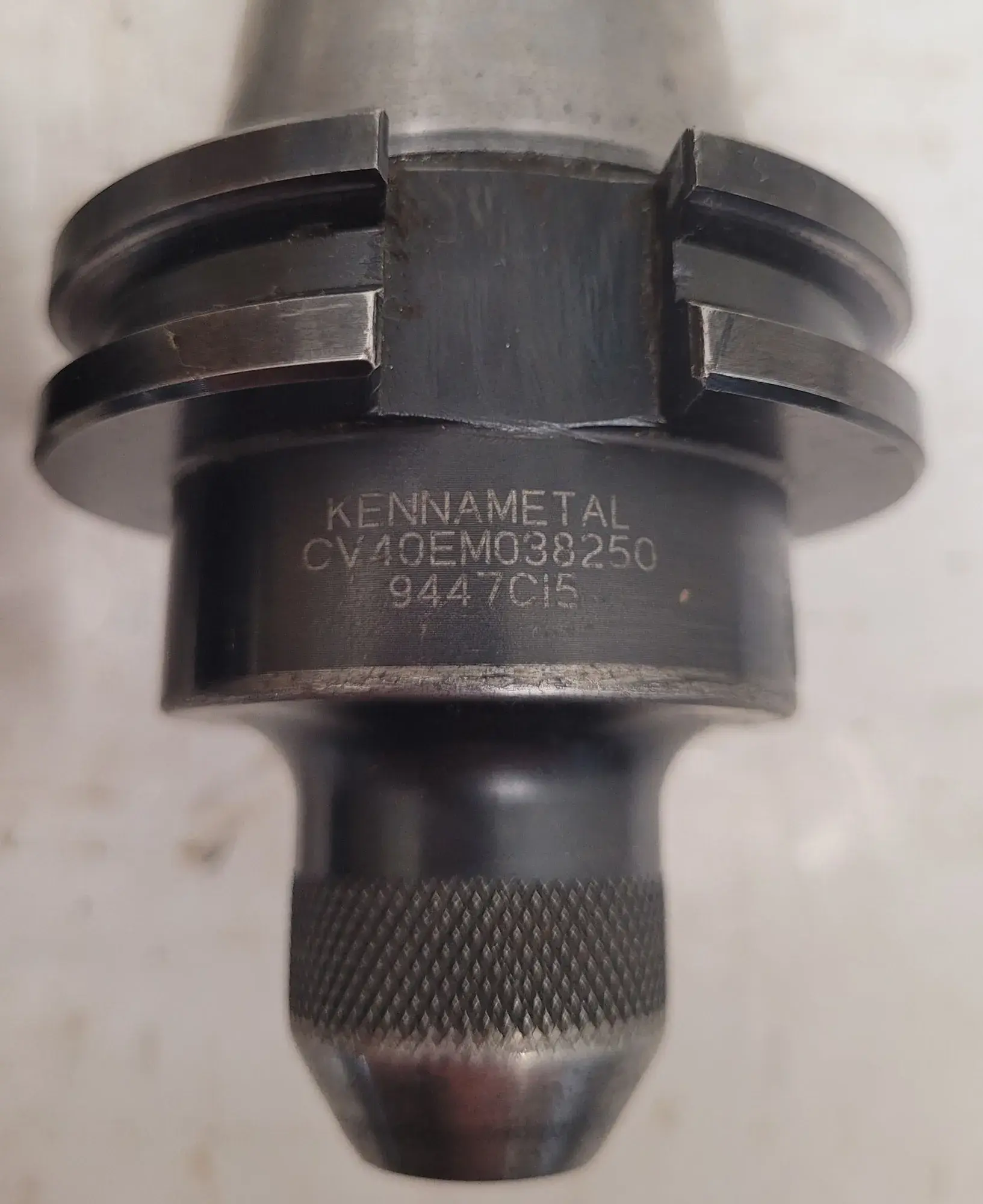 Kennametal #CV40EM038250, CAT 40 end mill holder, LOT of 2, 3/8" (.3750" ), coolant thru - Image 1