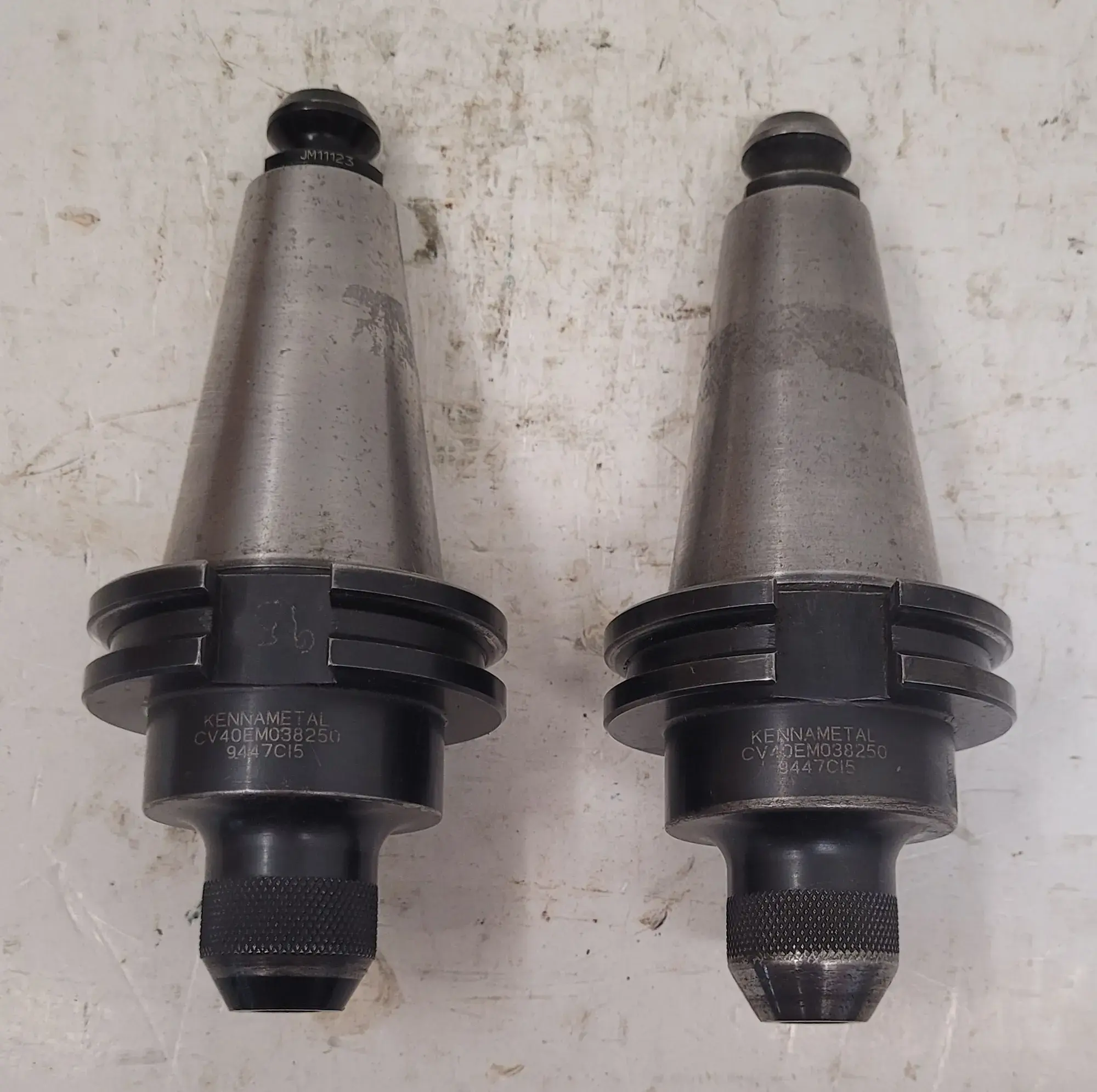 Kennametal #CV40EM038250, CAT 40 end mill holder, LOT of 2, 3/8" (.3750" ), coolant thru - Image 2