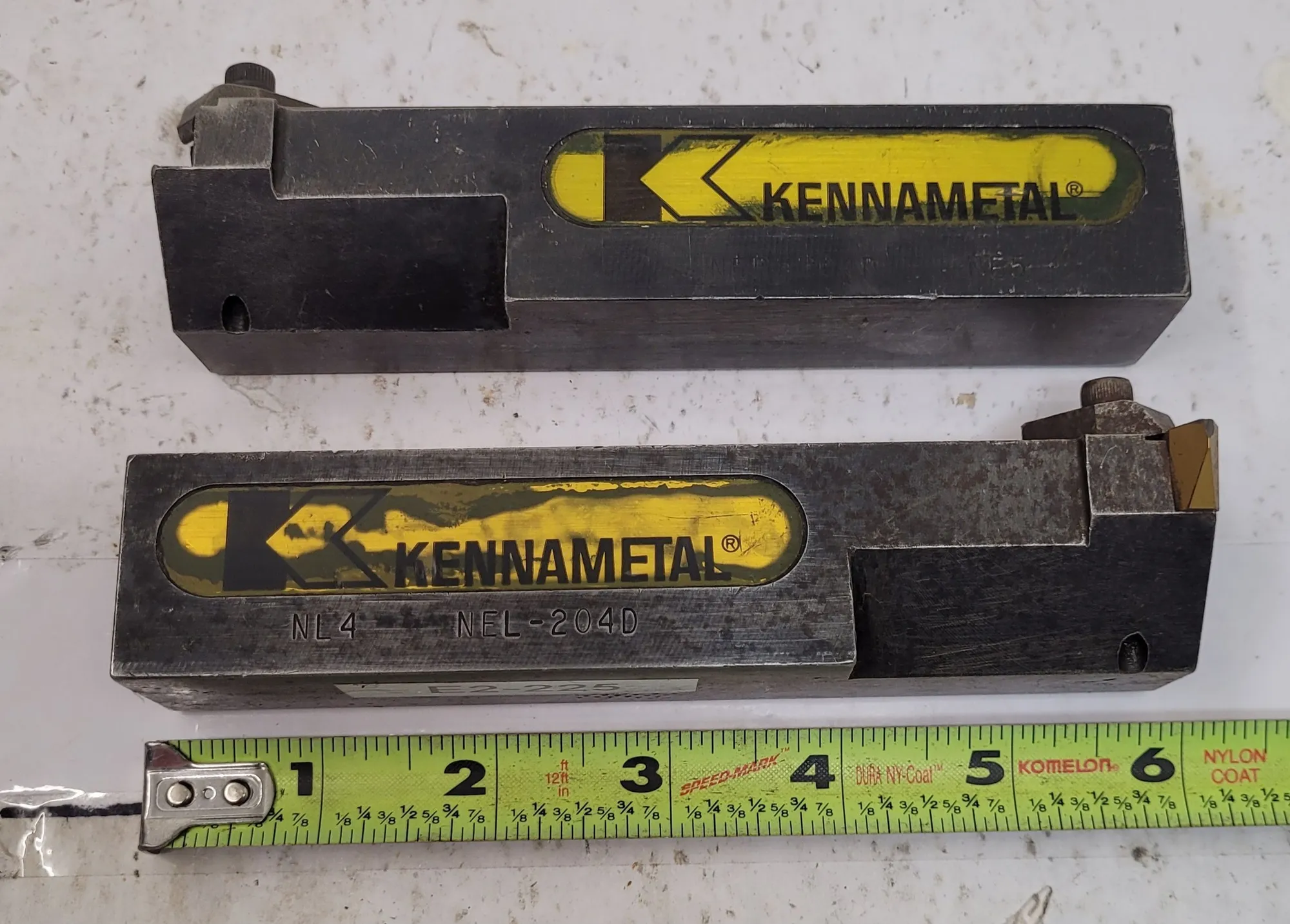 Kennametal #NEL-204D and #NER-204D, tool holders, LOT of 2, 1.25" shank, 6" tool length - Image 8