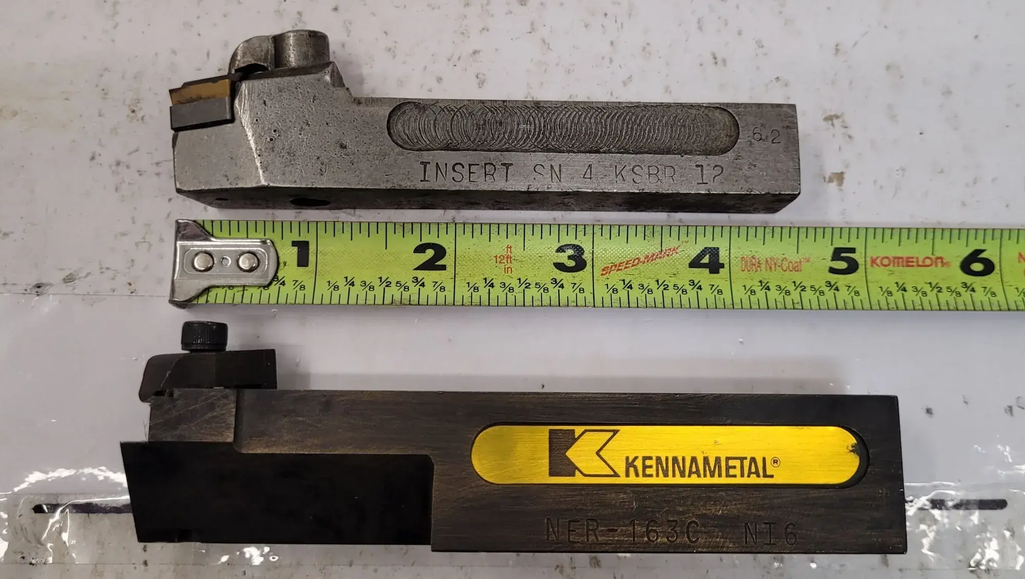 Kennametal, tool holders, LOT of 2, .750" #KSBR12 (4.5" OAL) and 1" #NER-163C NI6 (5" OAL) - Image 2