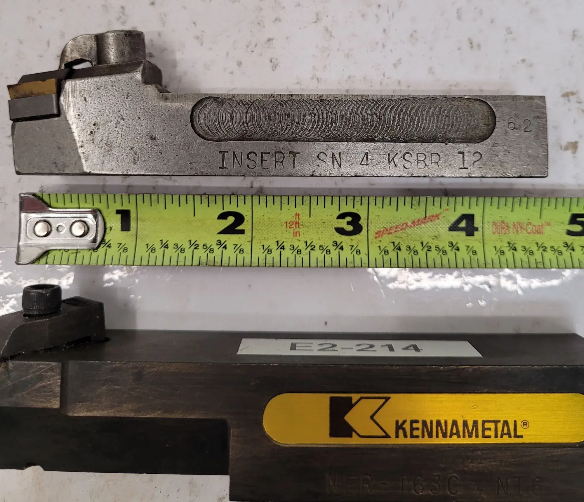 Kennametal, tool holders, LOT of 2, .750" #KSBR12 (4.5" OAL) and 1" #NER-163C NI6 (5" OAL) - Image 3