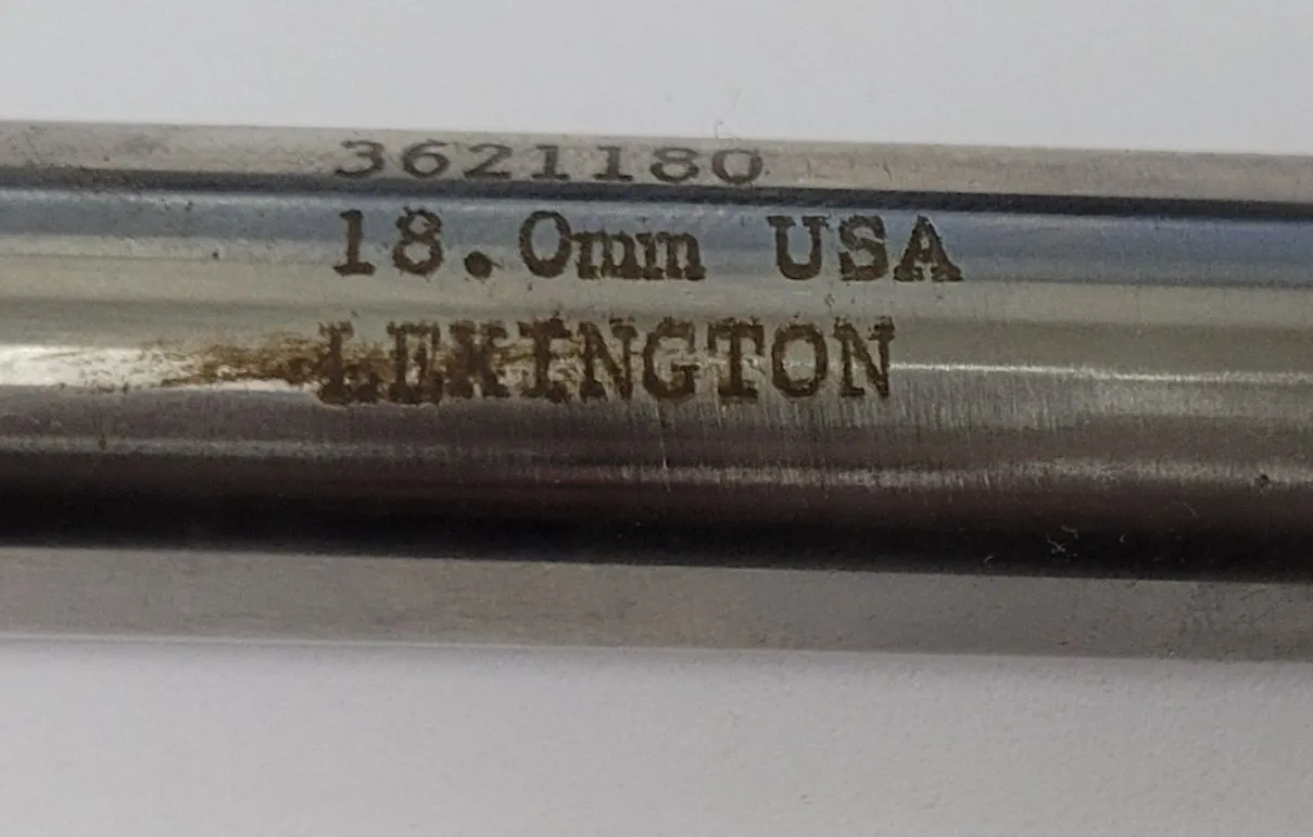 Lexington #3621180, reamer, 18.0 mm diameter, 23/32" shank diameter, 8-1/4" OAL - Image 1