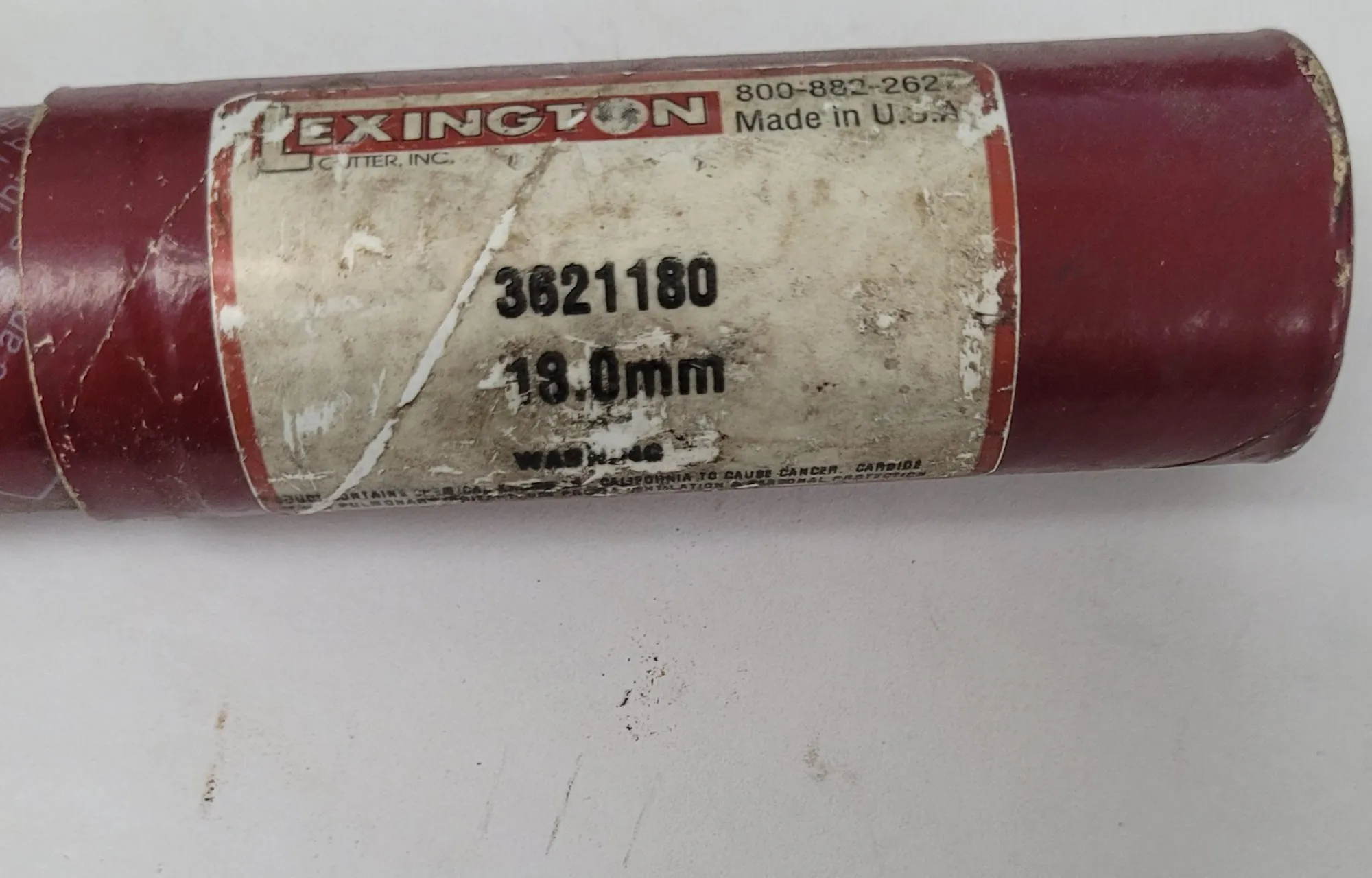 Lexington #3621180, reamer, 18.0 mm diameter, 23/32" shank diameter, 8-1/4" OAL - Image 2