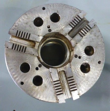 10" SP Sheffer, 3-jaw power chuck, 3" hole, steel body, A1-8, s/n #10CC1922, #17222 - Image 3