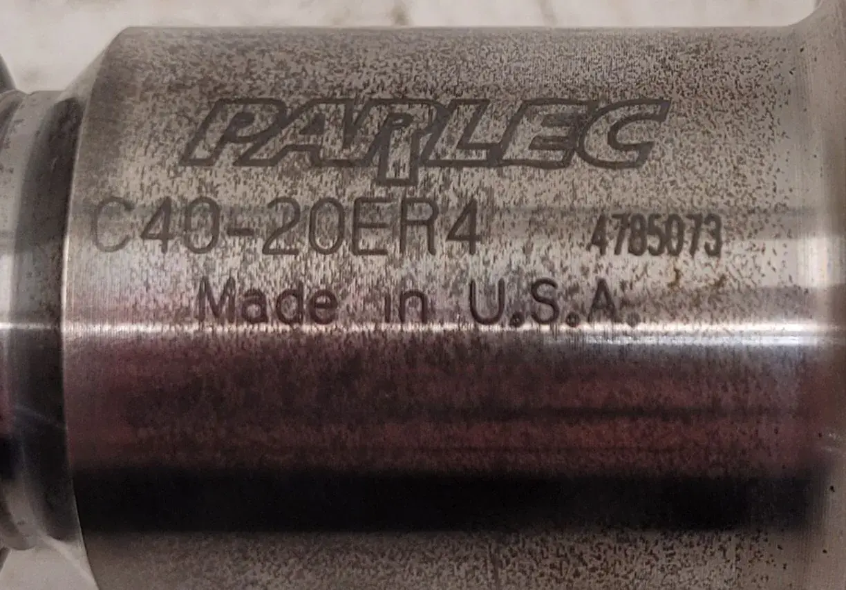 Parlec #C40-20ER4, CAT 40 collet chuck, 4.0" gage length - Image 2