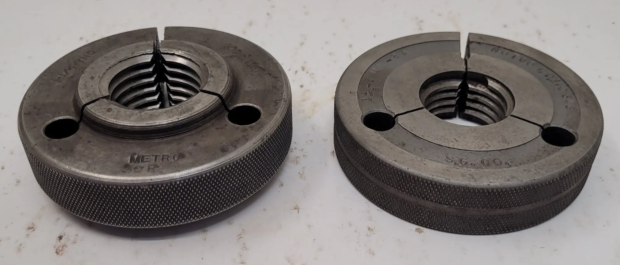 Thread ring gauges, LOT of 2, Go/No Go, various sizes - Image 2
