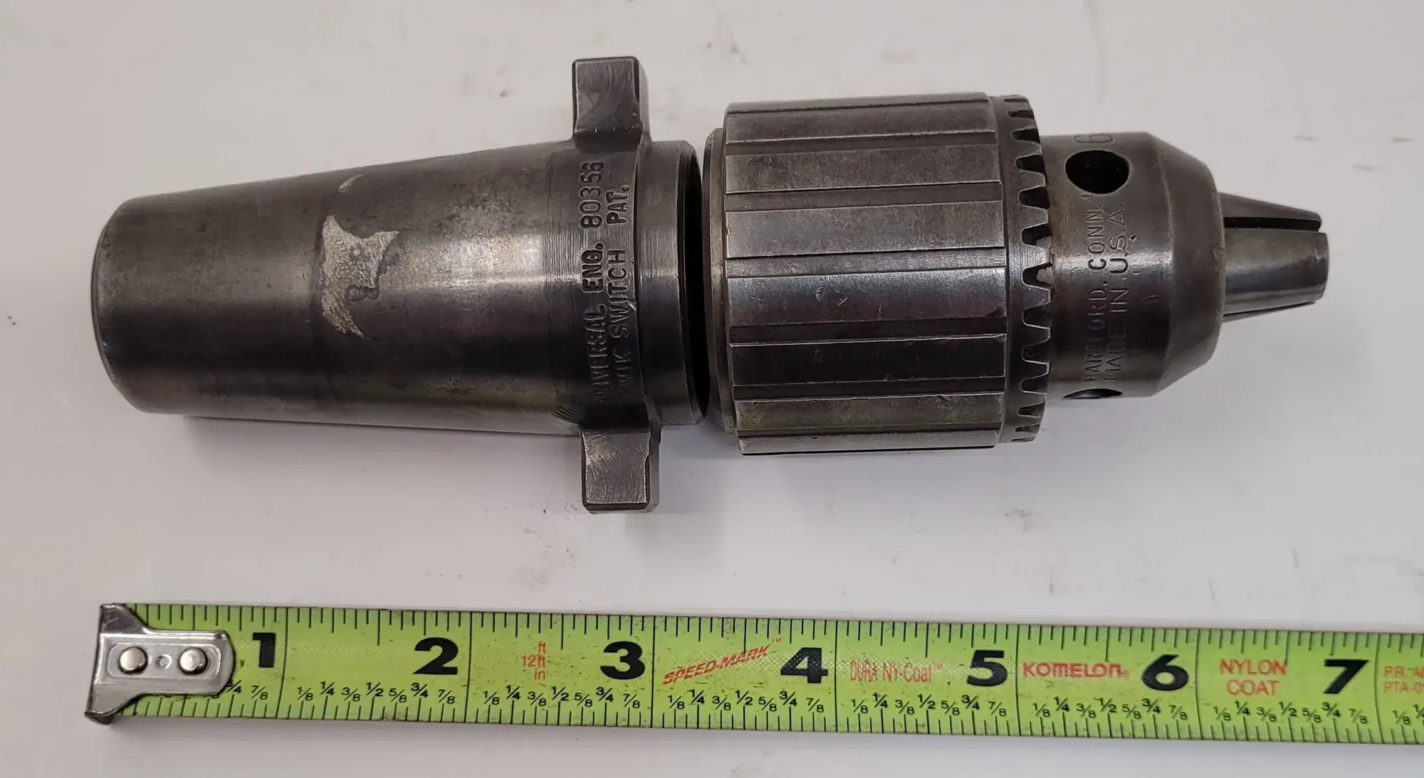 Universal Engineering #80356, Kwik Switch, w/Jacobs #6A 33JT drill chuck, 0-1/2" capacity - Image 2