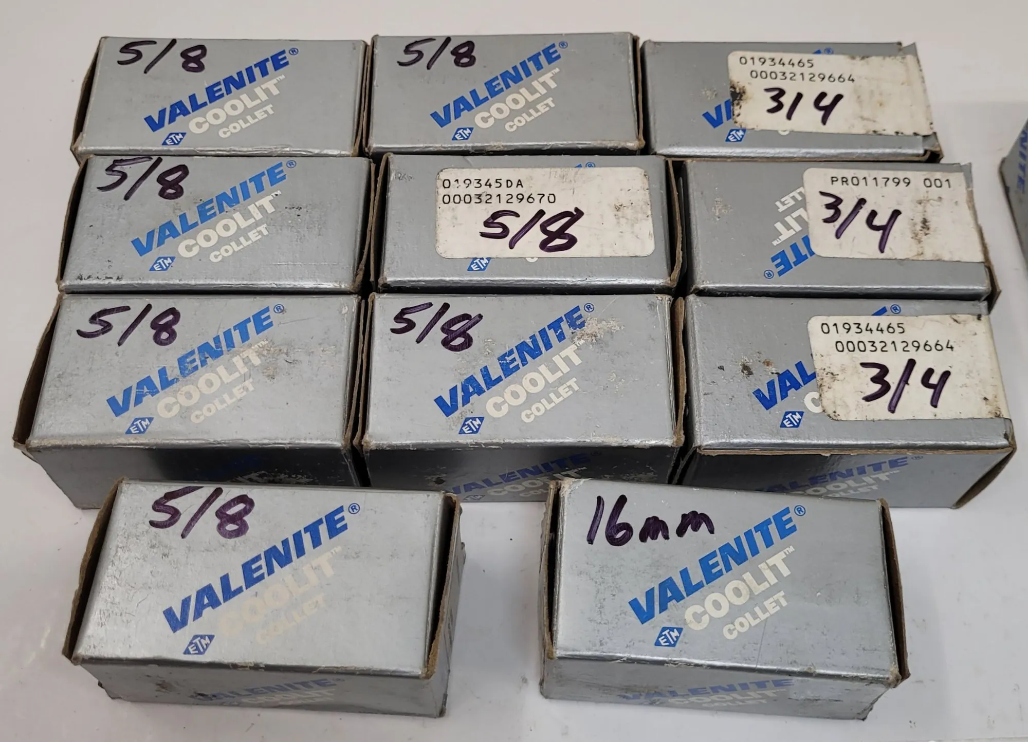 Valenite, VCFC Coolit collets, LOT of 15, various inch and metric sizes - Image 3
