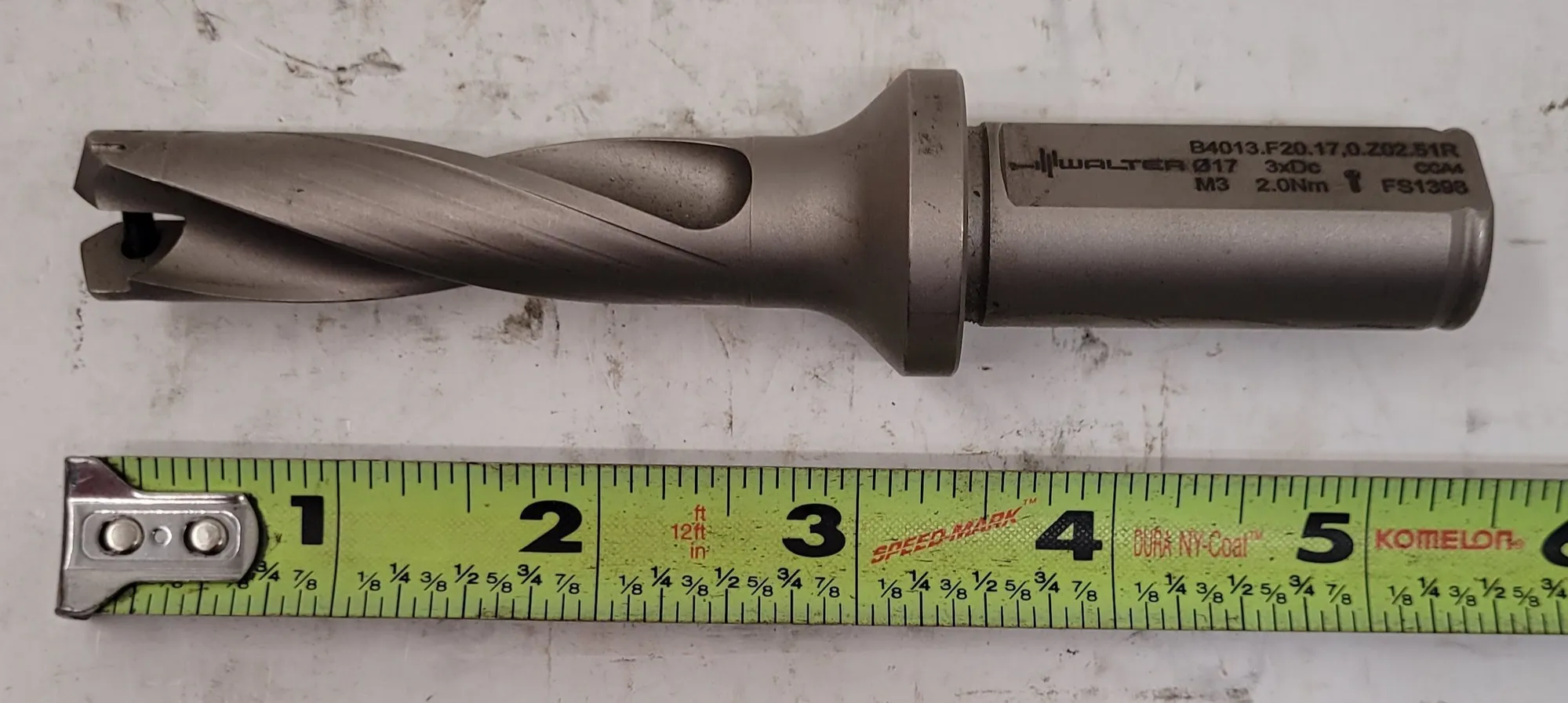 Walter #B4013.F20.17,0.Z02.51R, exchangeable drill tip, .669" - .708" cut diameter - Image 2