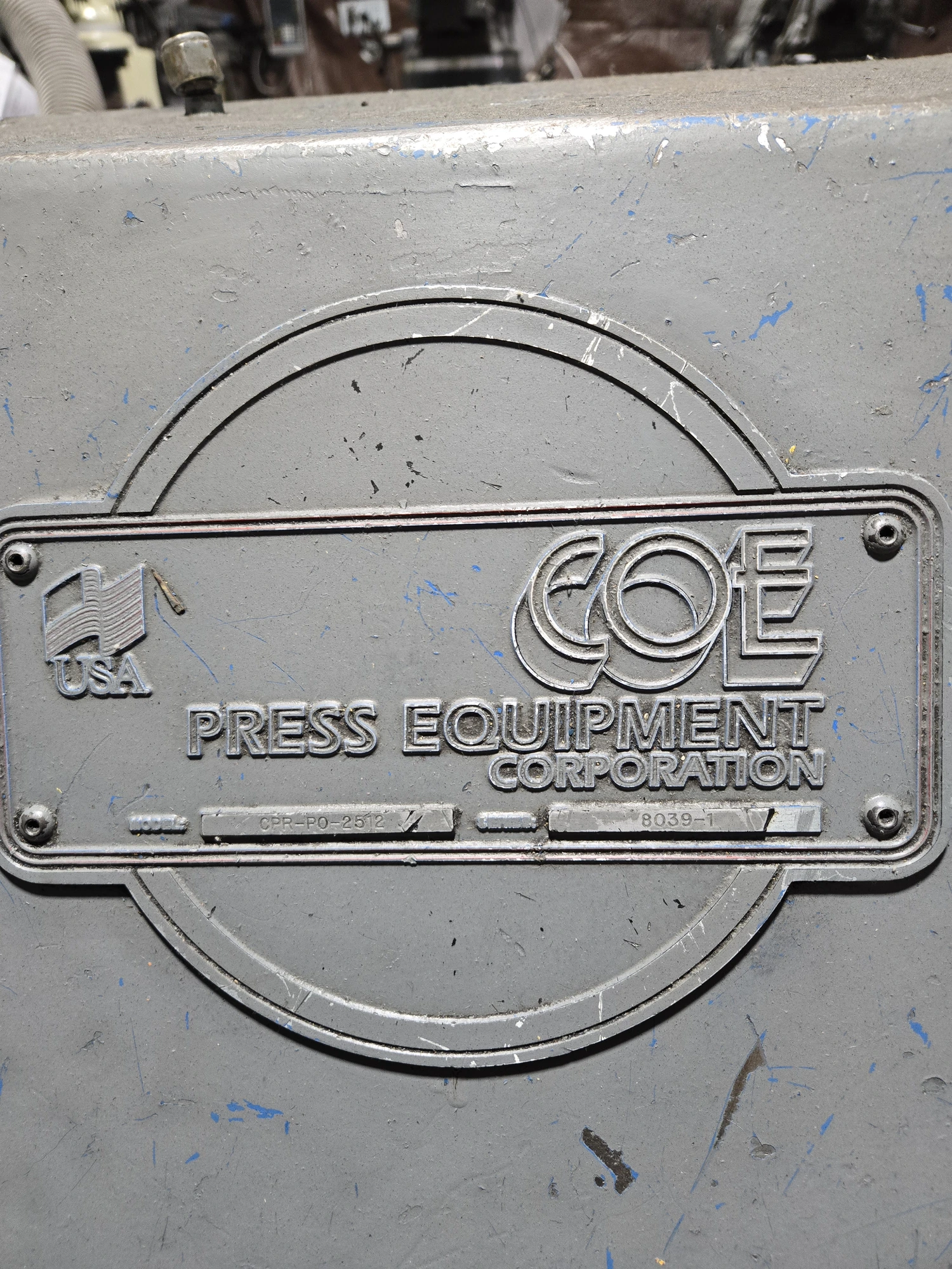 2500 lb. COE Press Equipment #CPR-PO-2512, pull off coil reel, 12" width, 60" outside dimensions, 16" - 21" - Image 5