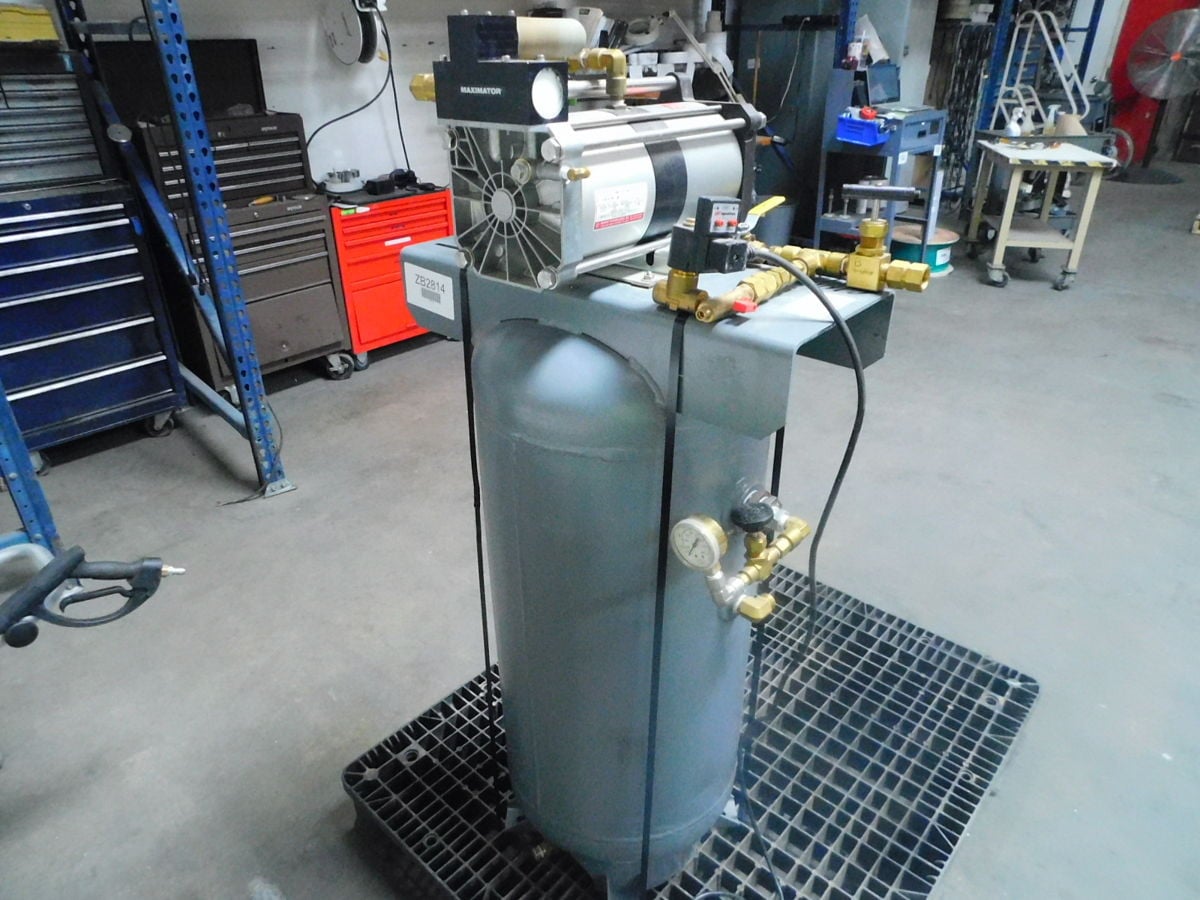 290 psi, Maxpro Technologies #GPLV-2, air driven air amplifier, 2:1 ratio, 30 gallon tank - Image 2