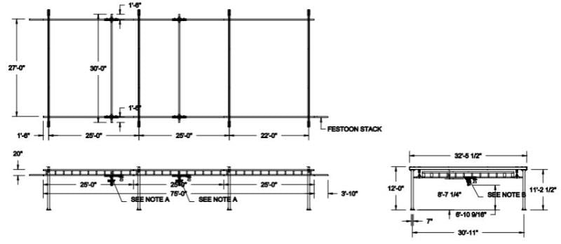 2 Ton, Gorbel #GLCS-FS-4000-30-75, free standing bridge crane system, (2) 30' bridge, 75' runway, 12' H, (2) - Image 3