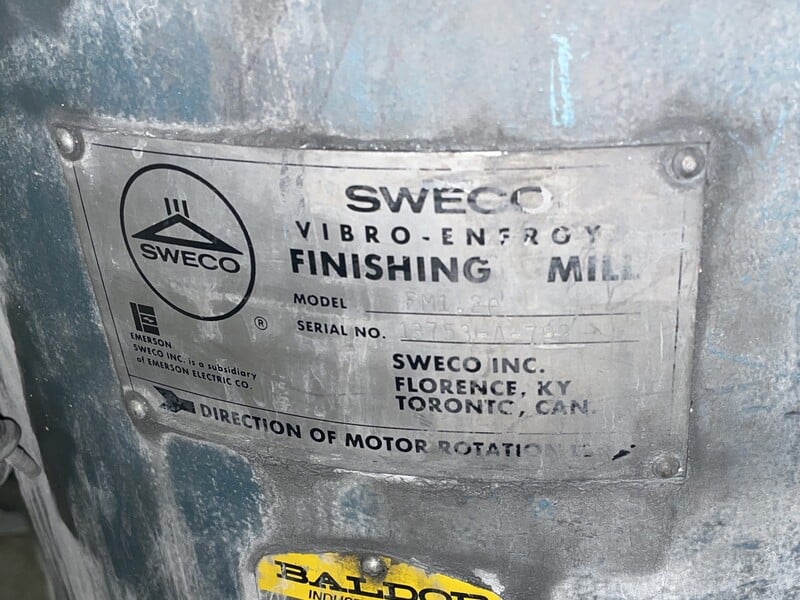 1.2 cu.ft. Sweco #FM-1.2C, bowl type vibratory finisher, 24" bowl diameter, 360 lb. capacity, 7" deep - Image 3