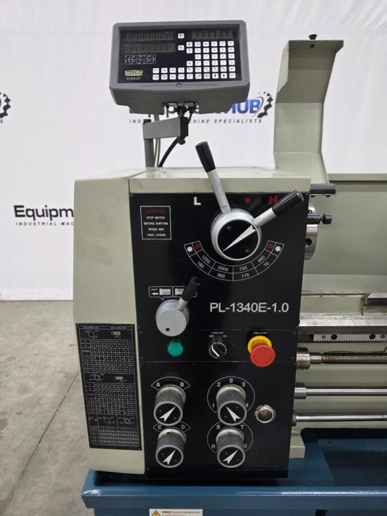 13" x 40" Baileigh #PL-13470E-1, engine lathe with digital read out, 8.26" swing over cross slide, 4-way tool - Image 10