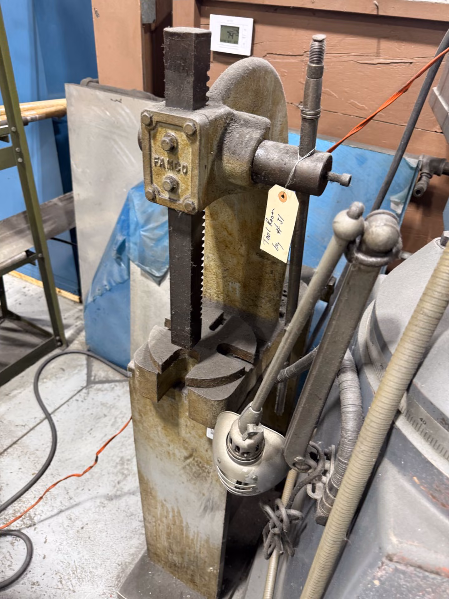 3 Ton, Famco #3, Arbor Press, 15" Swing, 1-1/2" Square Ram, w/ Stand - Image 3
