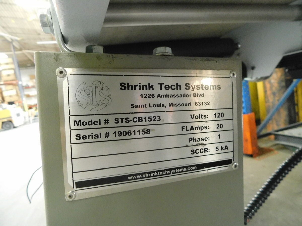 23" width x 15' L Shrink Tech Systems #STS-CB1523, Steel Belt Conveyor, 120 V., 1 Ph. - Image 8
