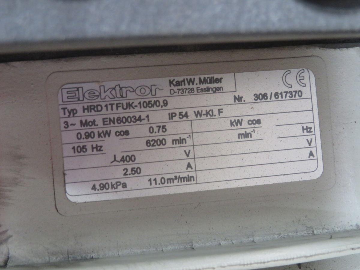 Lenze #HRD1TFUK-105/0.9, Inverter Blower Assembly, 1.5 kW, 2 HP, 400/500 V., 3 Ph., E82MV152-4B001 - Image 6