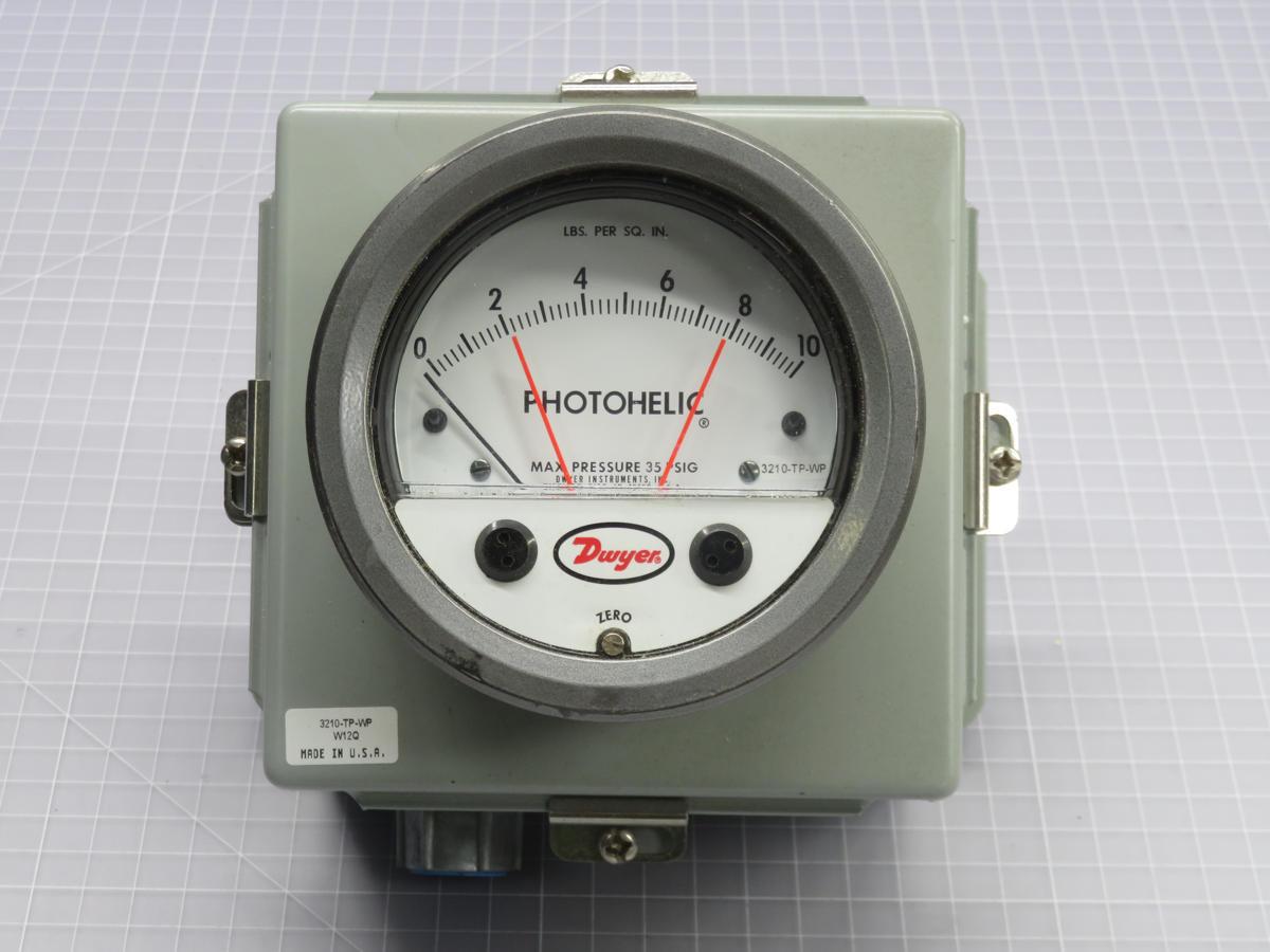 Dwyer #3210-TP-WP-W12Q, Photohelic Pressure Gauge, 0-10 PSID - Image 3
