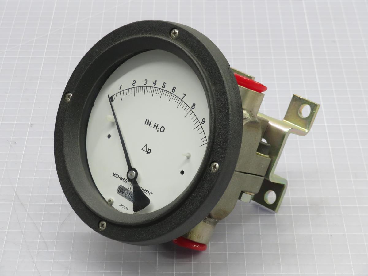 Midwest #130SC-54-FO, Pressure Gauge, 5" Dial, 0-10" H2O - Image 2