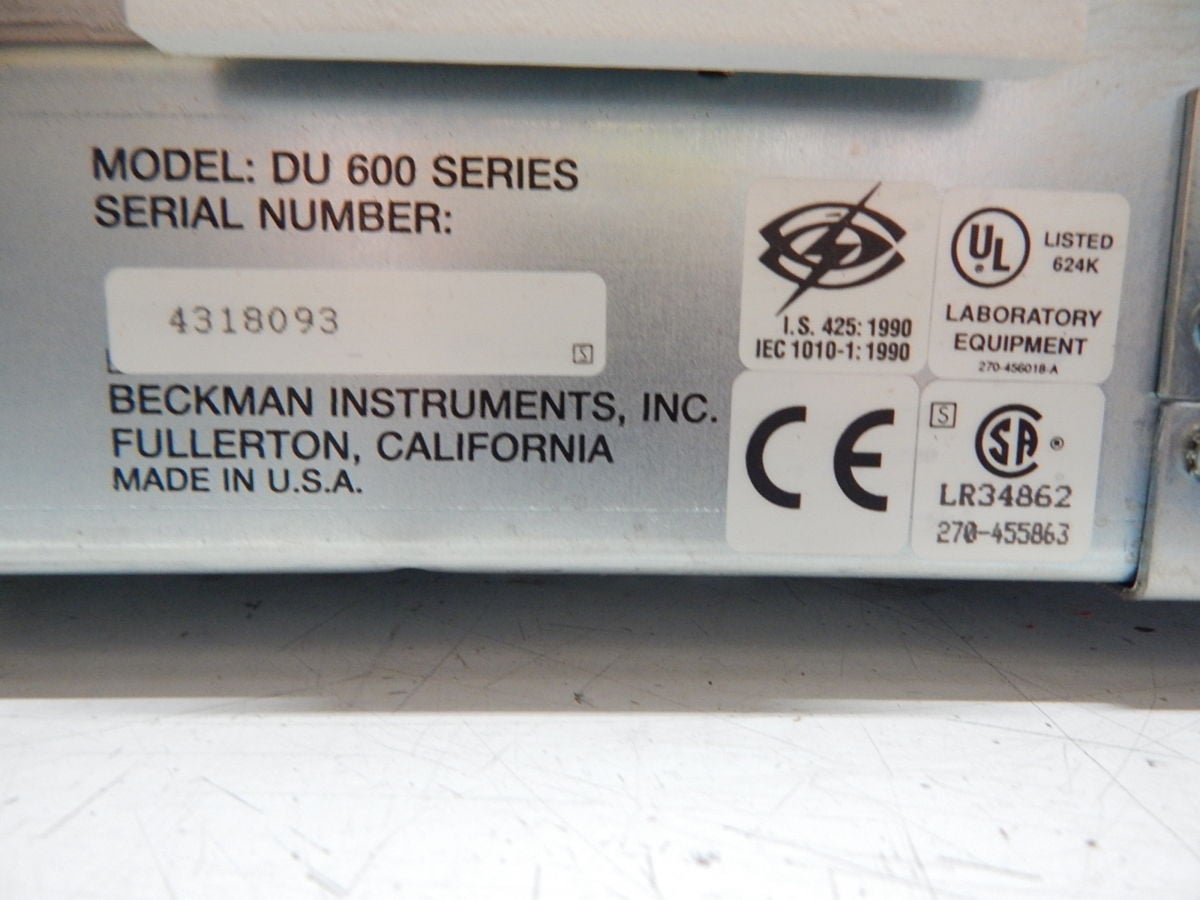 Beckman Instruments #DU-640, Spectrophotometer, 120/240 V., 1 Ph. - Image 7