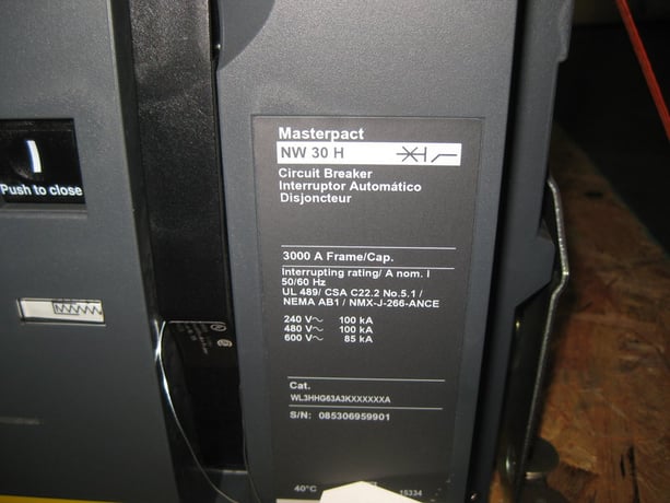 3000 Amps, Square D, MasterPact NW 30 H, manually operated, WL3HHG63A3KXXXXXXA - Image 2