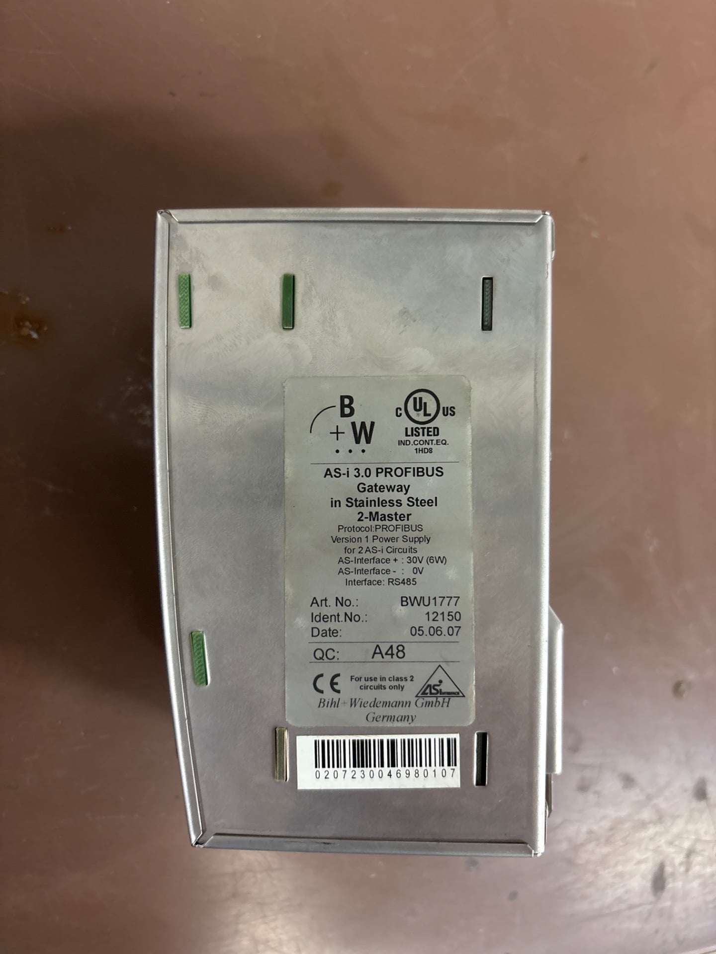 Bihl-Wiedemann #BWU1777, AS-i 3.0 Profibus Gateway, 2007 - Image 2