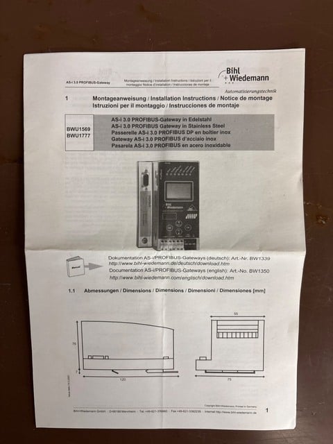 Bihl-Wiedemann #BWU1777, AS-i 3.0 Profibus Gateway, 2007 - Image 4