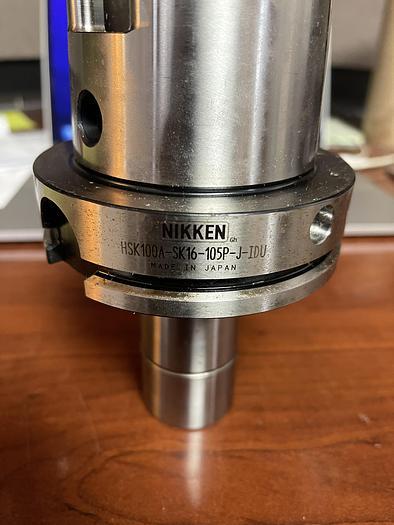 Nikken #HSK100A-SK16-105P-J-IDU, HSK 100 Slim Collet Chuck, 1/8" to 5/8", 4-1/8" Projection, Coolant Through - Image 1
