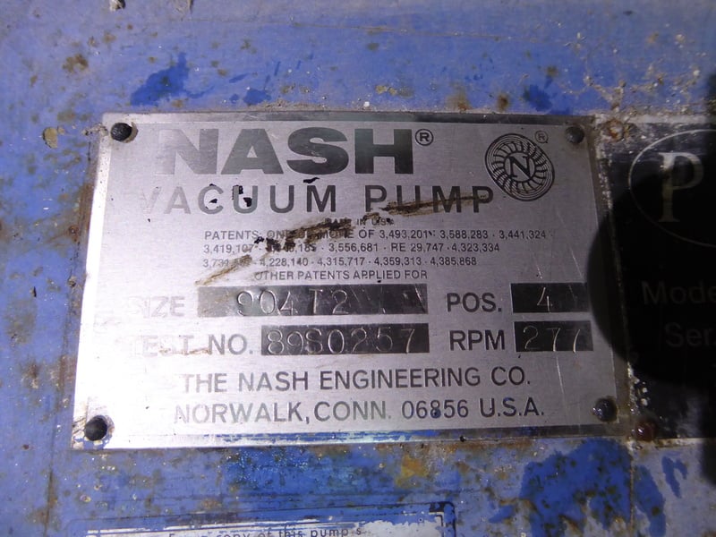 Nash #904-T2, Vacuum Pump, 277 RPM, 2000 - Image 2