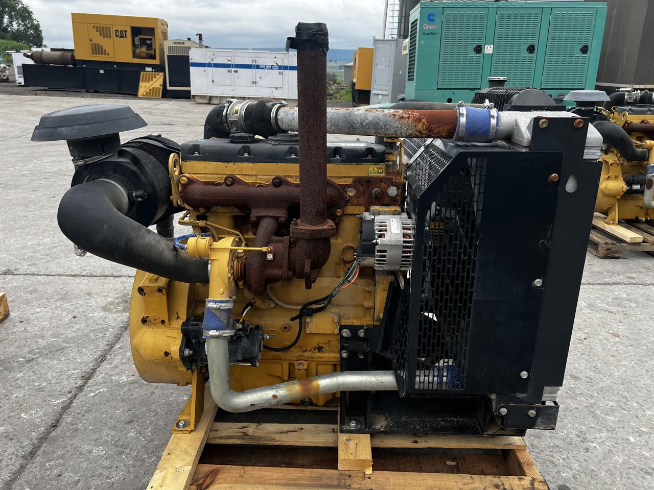 130 HP Caterpillar #C4.4, Industrial Diesel Engine Power Unit, radiator & air cleaner, 11-1/2" flywheel - Image 5