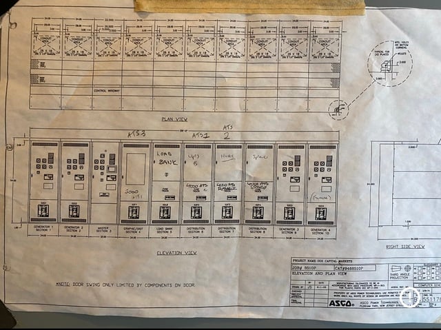 8000 Amps, ASCO #8000A, Paralleling Switchgear, containerized, 480/277 Volt, (4) generator sections, Siemens - Image 5