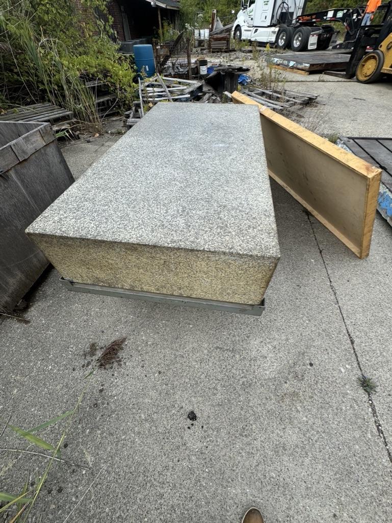 36" x 72" x 12" Granite Surface Combustion plate, heavy steel support stand, 35" working height, removable - Image 2