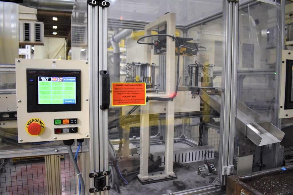 1200 Ton, Minster #E2-1200-120x60, straight side transfer press, 12" stroke, 44" Shut Height, 120" x 60" bed - Image 10