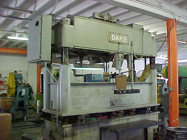 75 Ton, Dake #27-683, hydraulic press, 12" stroke, 12" daylight, 120" x 42" bed, 103" x 25" between posts - Image 1