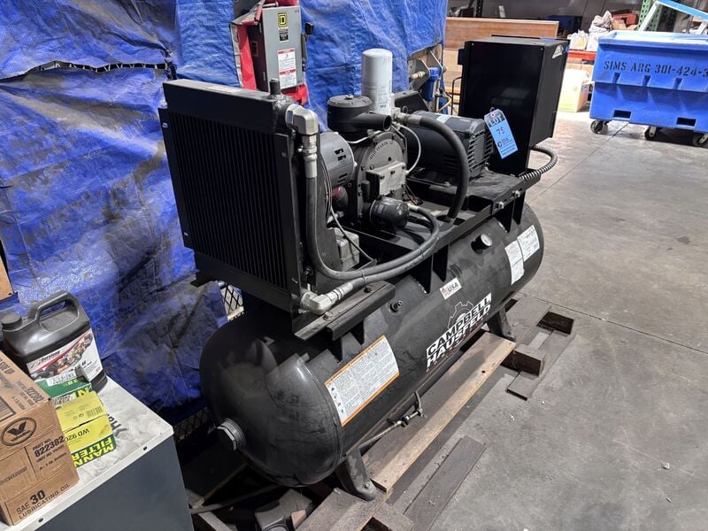 7.5 HP Campbell Hausfeld #0, horizontal tank commerical air compressor, 218 psig - Image 6