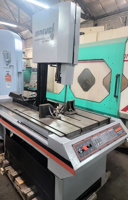 18" x 22" Marvel #8-Mark-II, vertical tilt frame saw, 14' 6" x 1" blade, 2 HP - Image 7